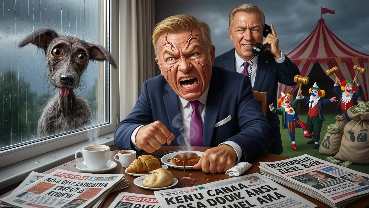 Cover art: Když premiér čte bulvár a spravedlnost pláče