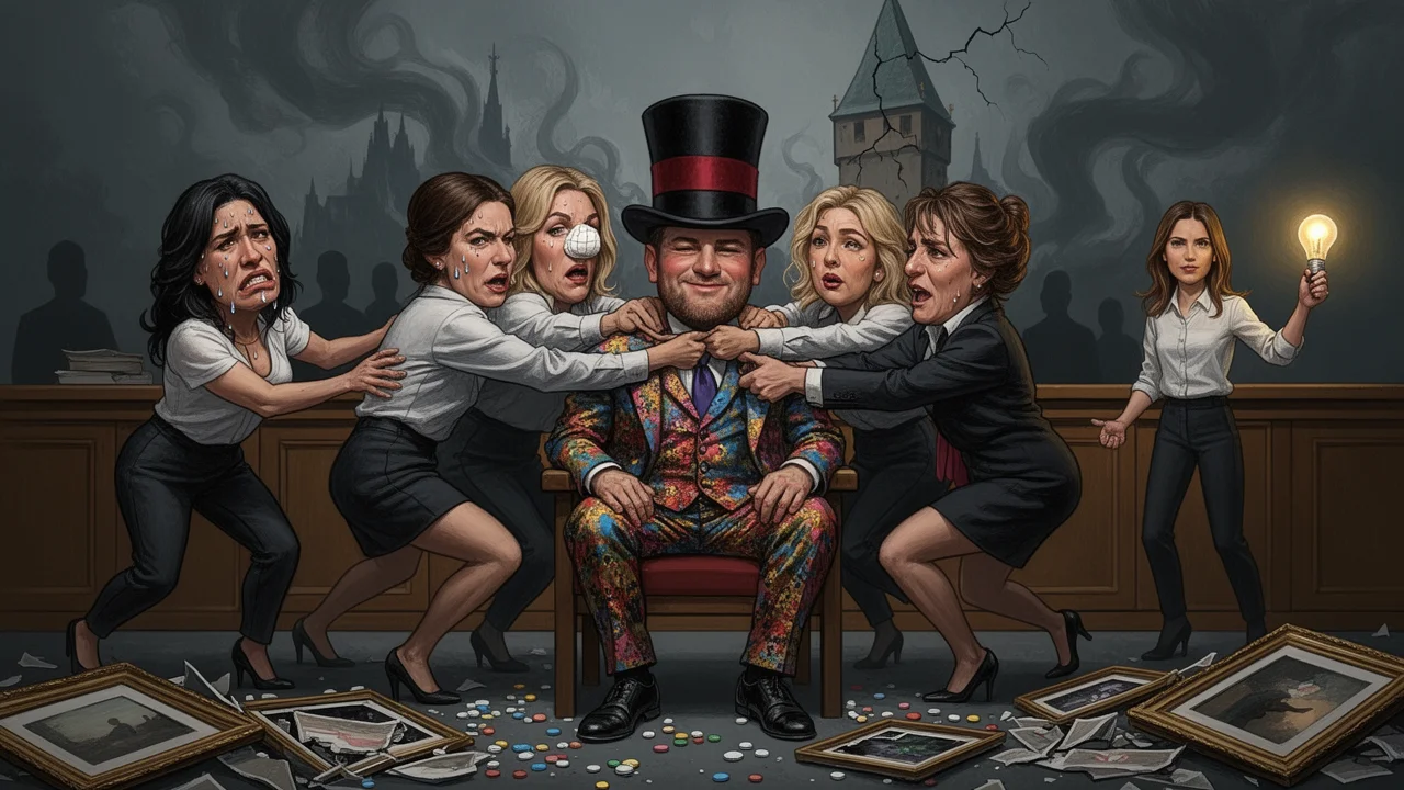 Cover art: Sousedská rvačka slavné rodiny, ze které mrazí celé město