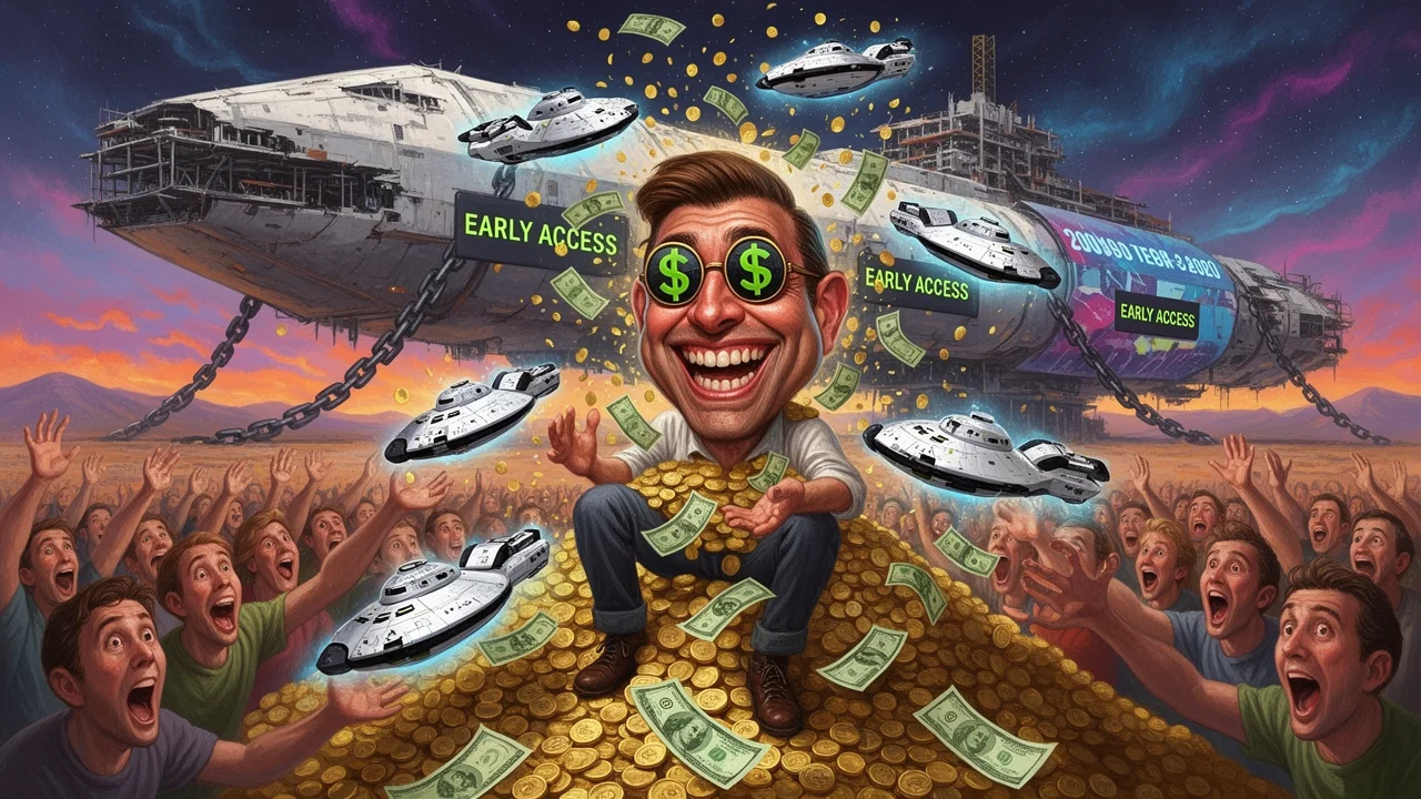 Cover art: Miliarda v prachu a vesmírný koráb, co neletí
