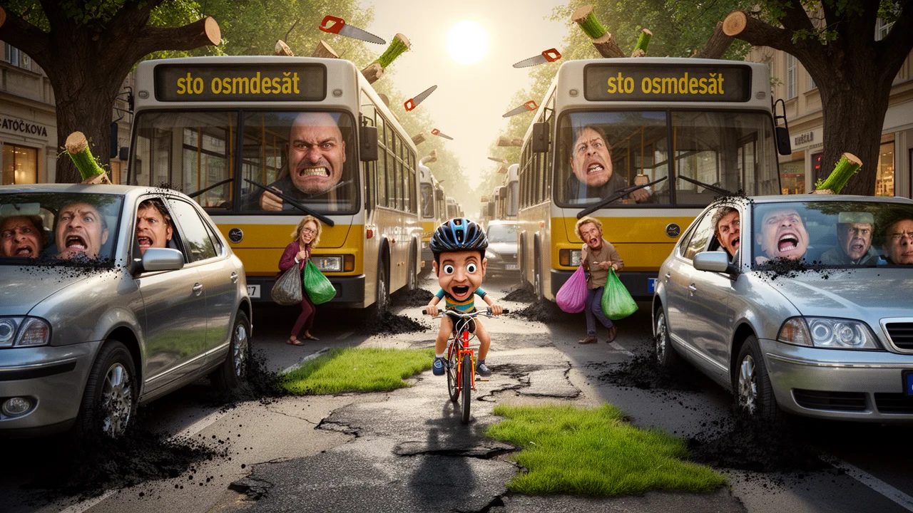 Cover art: Obětujme cyklisty pro blaho pražské dopravy