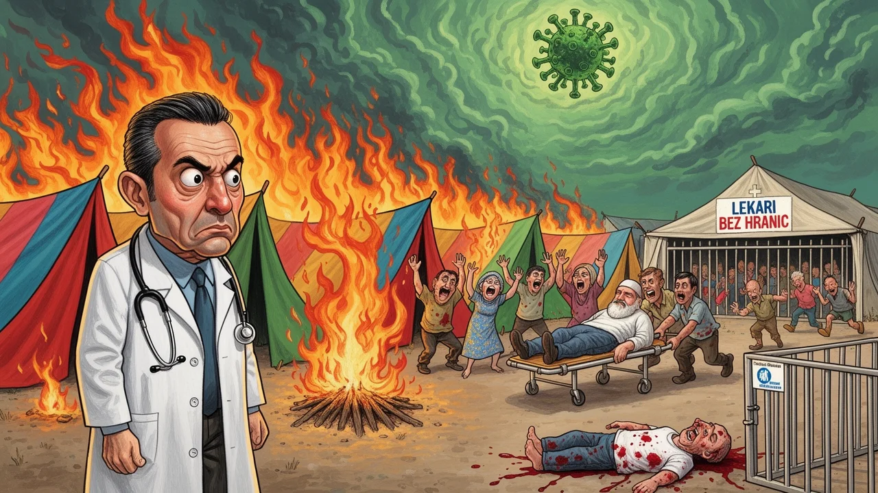 Cover art: Boj s virem, kde hořící stany léčí nejlépe