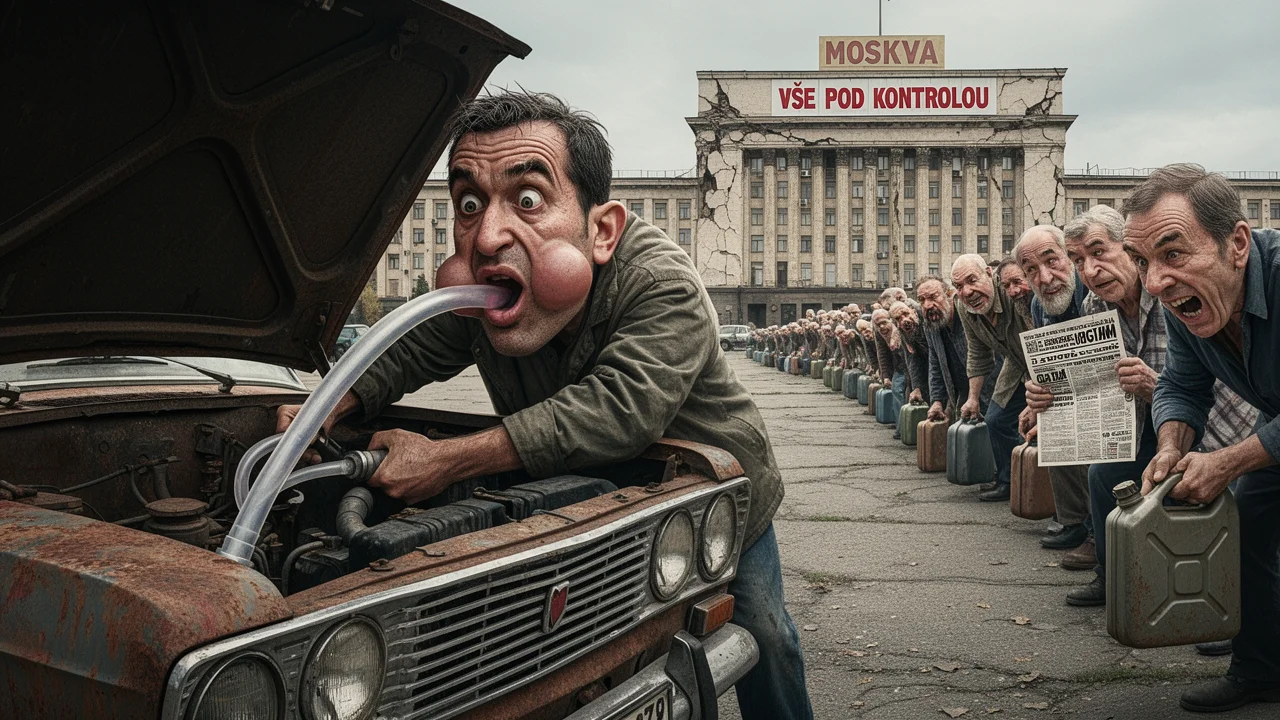 Cover art: Bývalá ropná velmoc učí lidi sosat benzin ústy