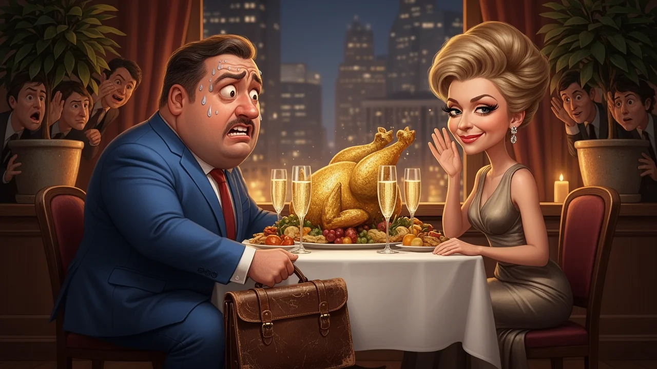 Cover art: Drahá večeře v drahé restauraci za zády všech