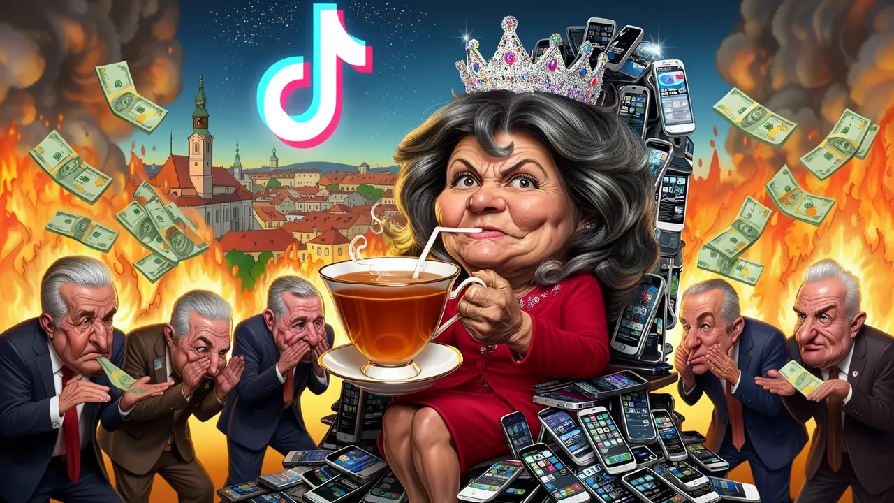 Cover art: Královna z Ameriky, co vypadá jako pan premiér