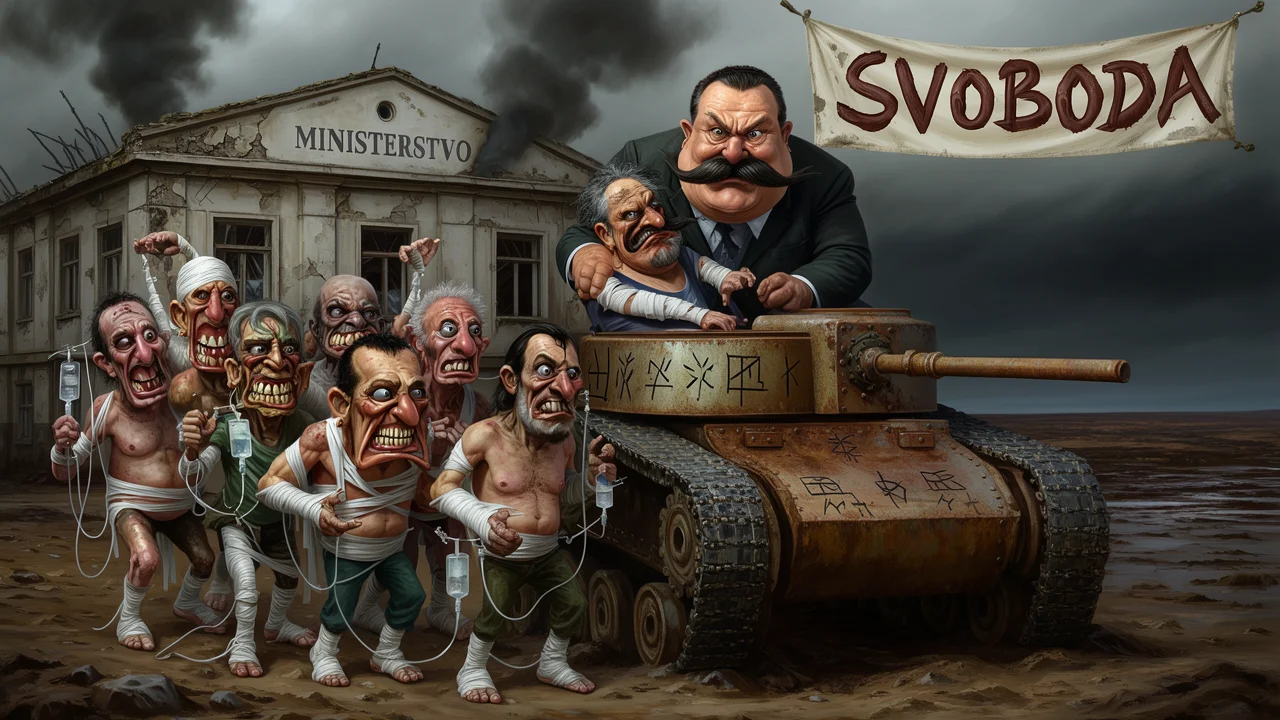 Cover art: Spasitel z cely s cejchem vraha národ chrání