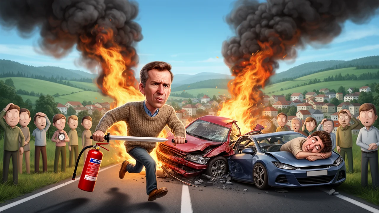 Cover art: Hrdina bez uniformy, který přepral silniční plameny