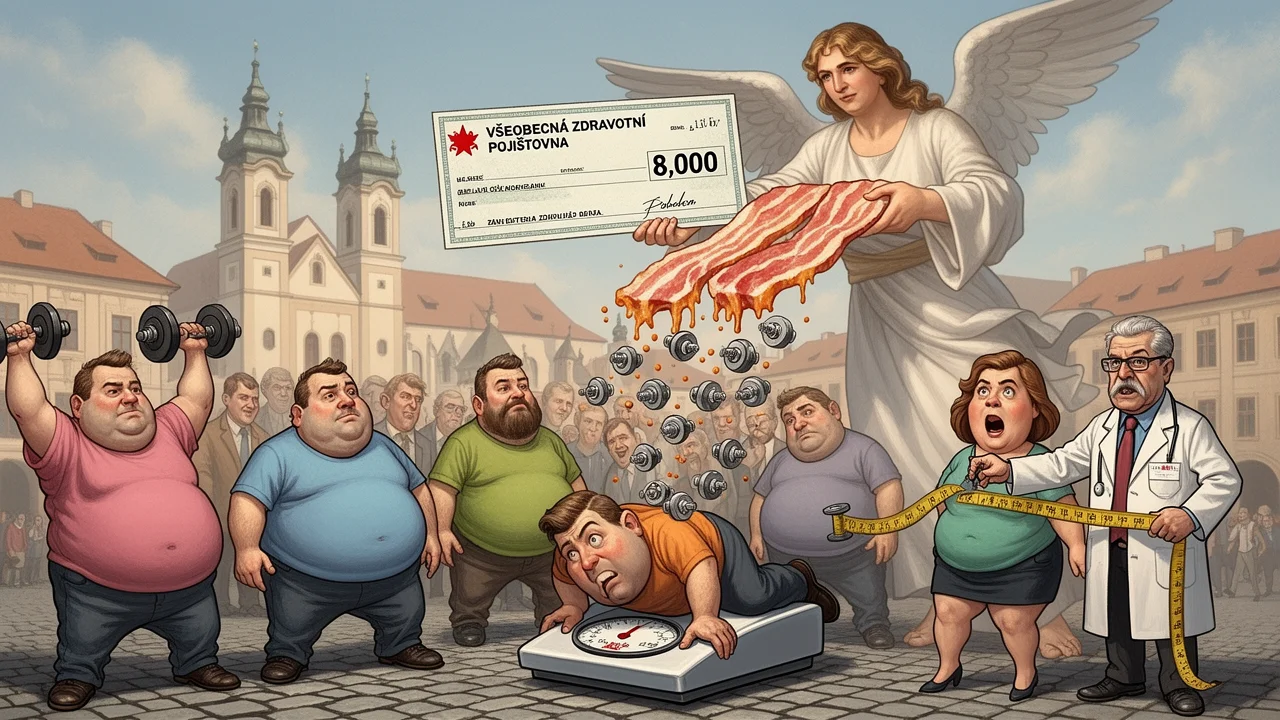 Cover art: Osm tisíc korun za hubnutí a ohýbání zad