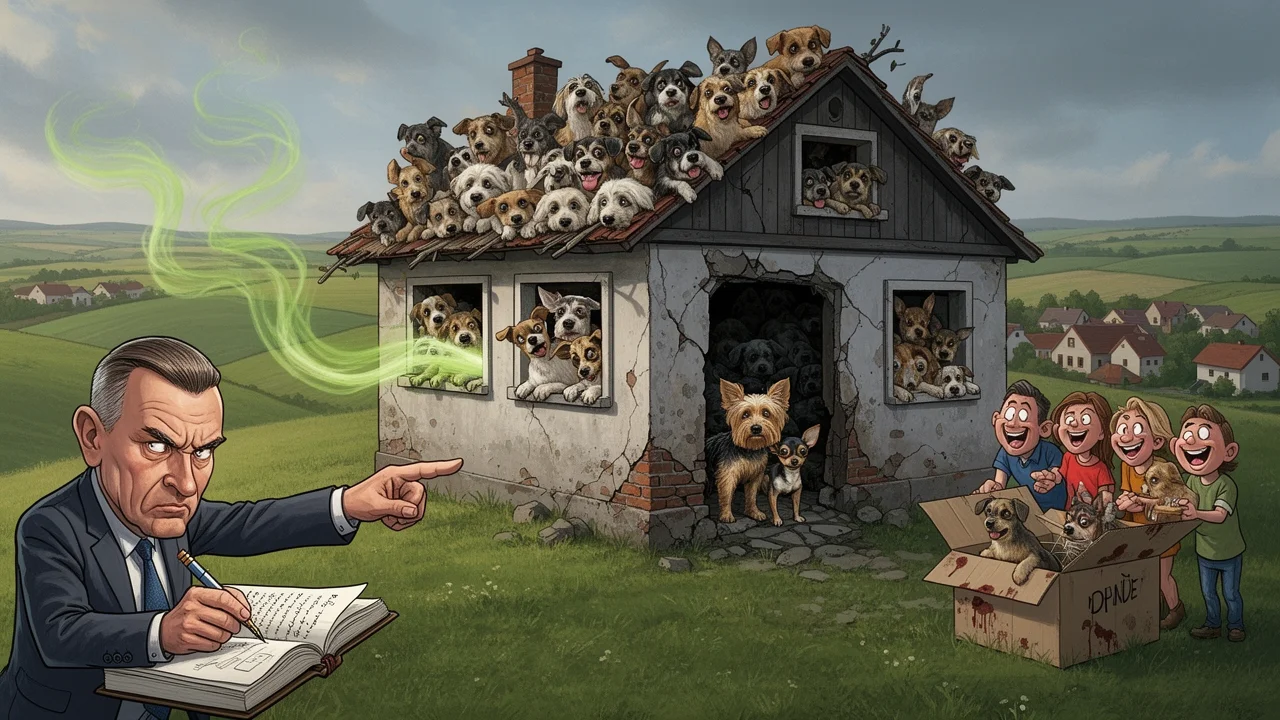 Cover art: Sto šedesát pět psů z jednoho domu hrůzy