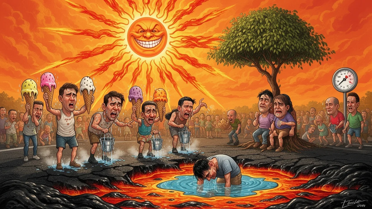 Cover art: Čtyřicet stupňů v červnu aneb jak se uvařit zaživa
