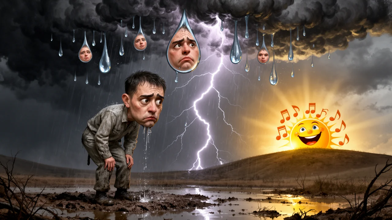 Cover art: Pláč těžkých mraků a tichá naděje slunce