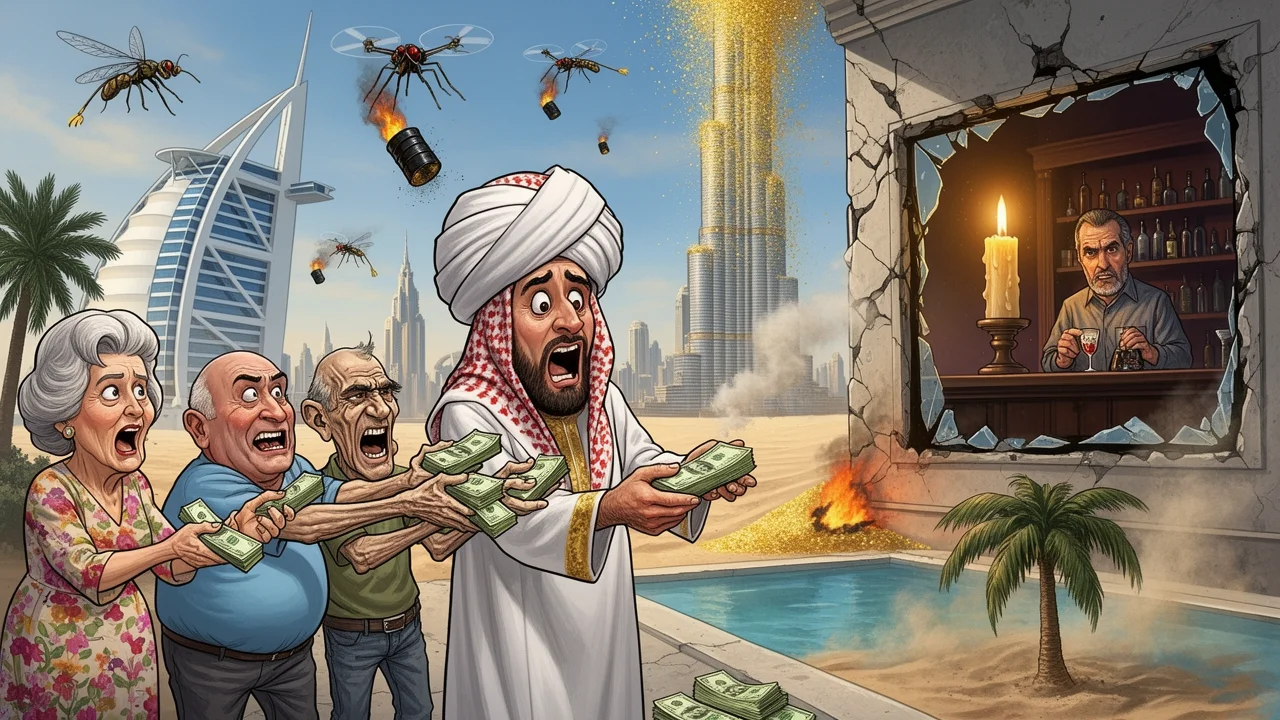 Cover art: Luxusní ráj padá, Dubaj platí za hosty