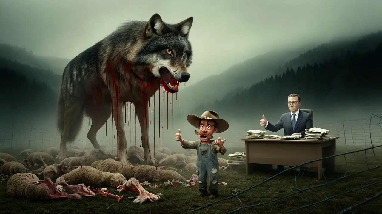 Cover art: Krvavé ráno na Šumpersku, kde vlkům chutná víc než lidem