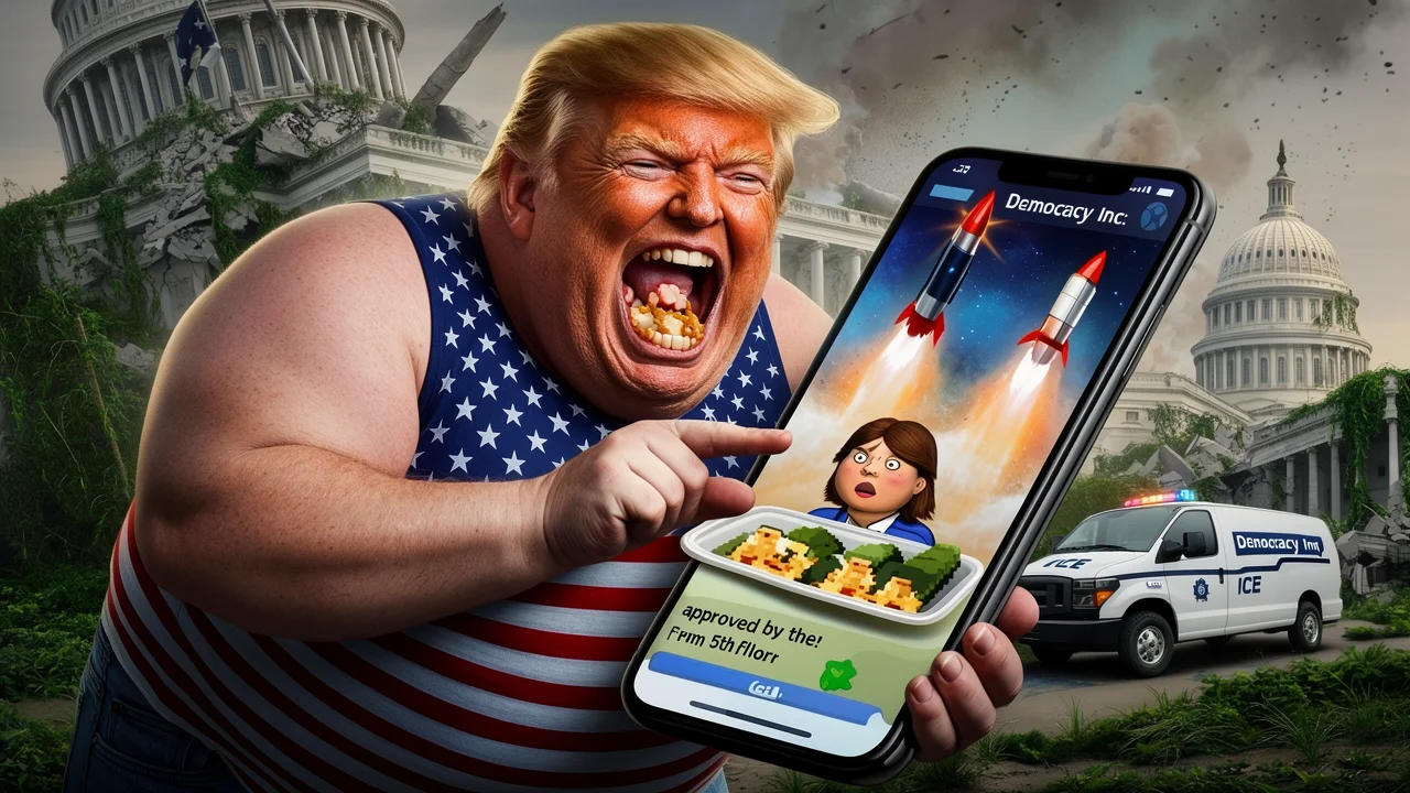 Cover art: Aplikace pro lid: Trump, fízl a rakety v jednom balení
