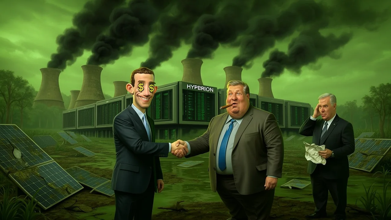 Cover art: Meta staví chrámy z plynu pro umělou inteligenci, co se