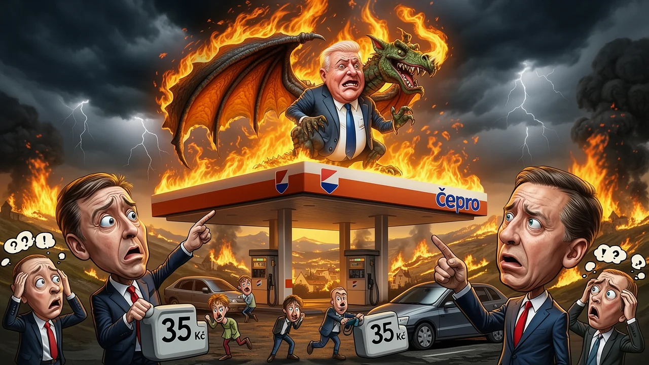 Cover art: Benzín za pětatřicet? Kdo to říká, tady nežije