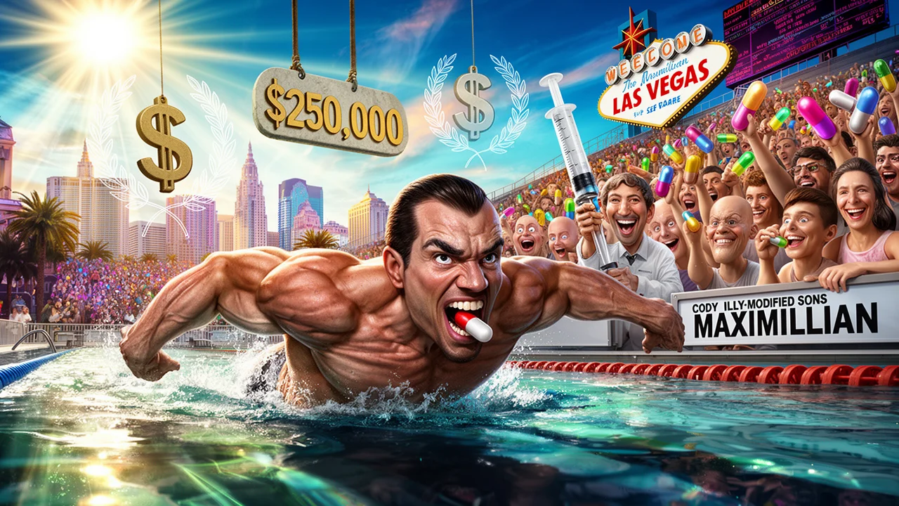 Cover art: Steroidní cirkus v poušti pro půl milionu dolarů