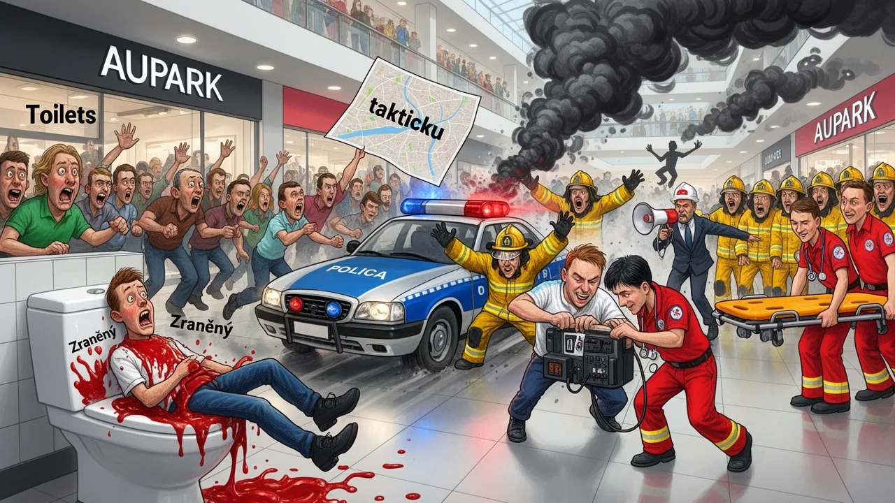 Cover art: Válka na záchodech v Auparku, kde se střílelo jen naoko
