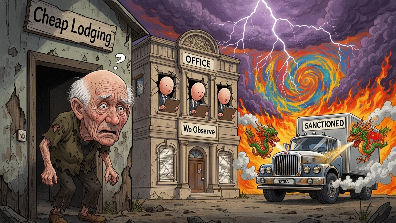 Cover art: Místo domova ubytovna a na obzoru ohnivá bouře