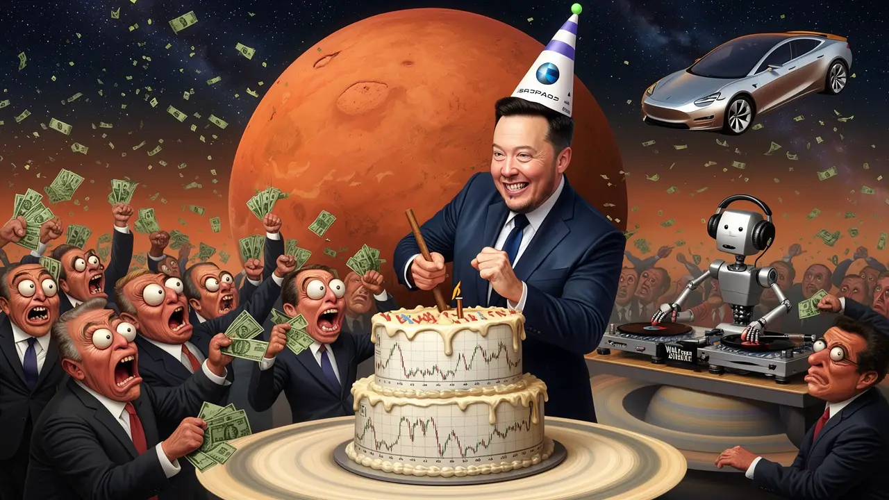 Cover art: Když si k padesátým pátým nadělíš celou burzu a Mars