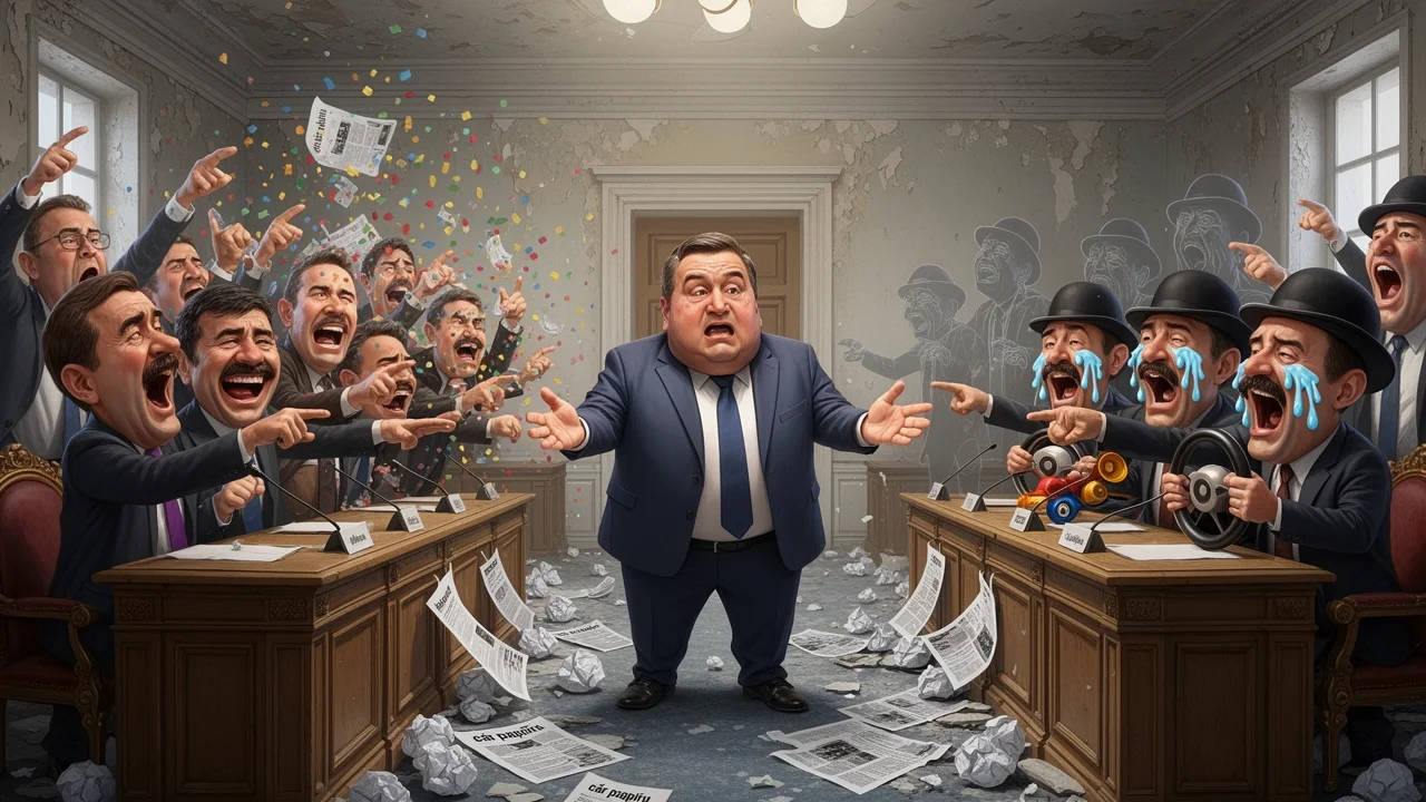 Cover art: Prázdné židle koalice bourají plány pana ministra