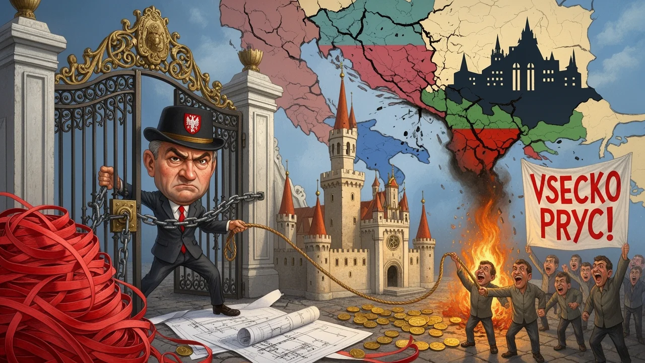 Cover art: Zavřené dveře a zničené jméno dole na Balkáně