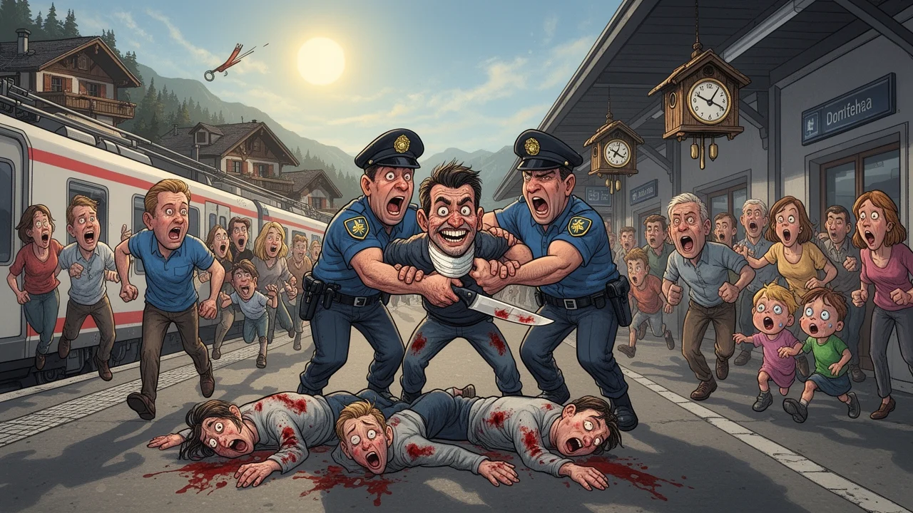 Cover art: Klidné švýcarské ráno s příchutí ostré dýky