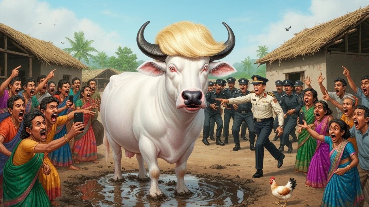 Cover art: Prezidentská ofina na hlavě buvola, co přežil vlastní smrt