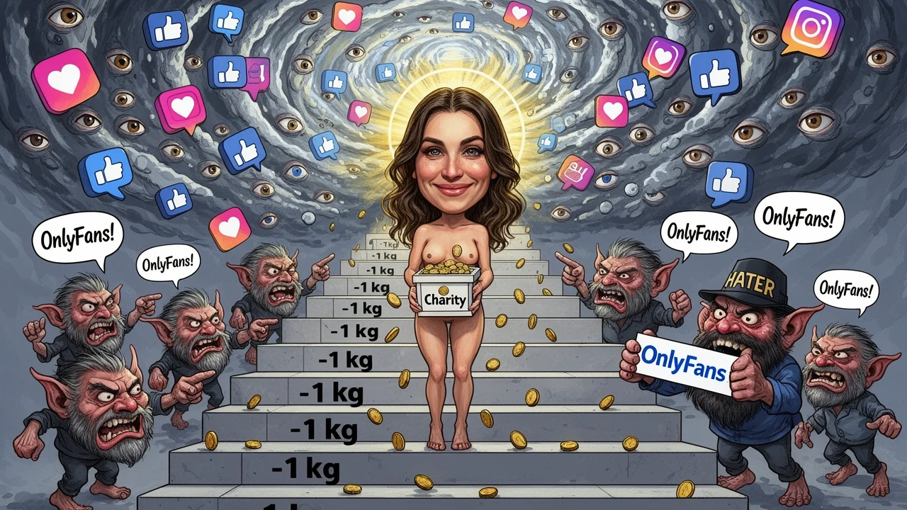 Cover art: Nahé tělo nosí miliony pro nemocné děti