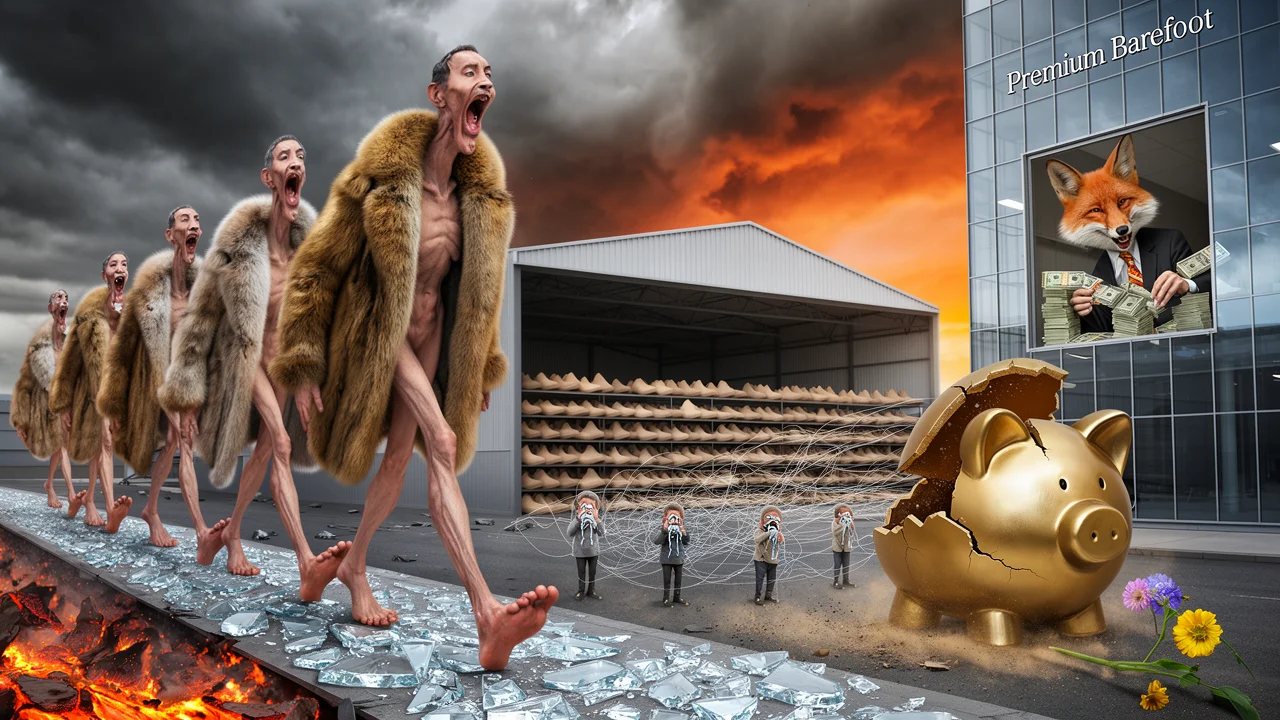 Cover art: Bosá noha v drahé pasti velkých dluhů