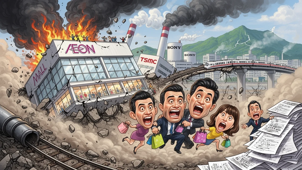 Cover art: Zemětřesení v Japonsku zničilo nákupní centrum Aeon