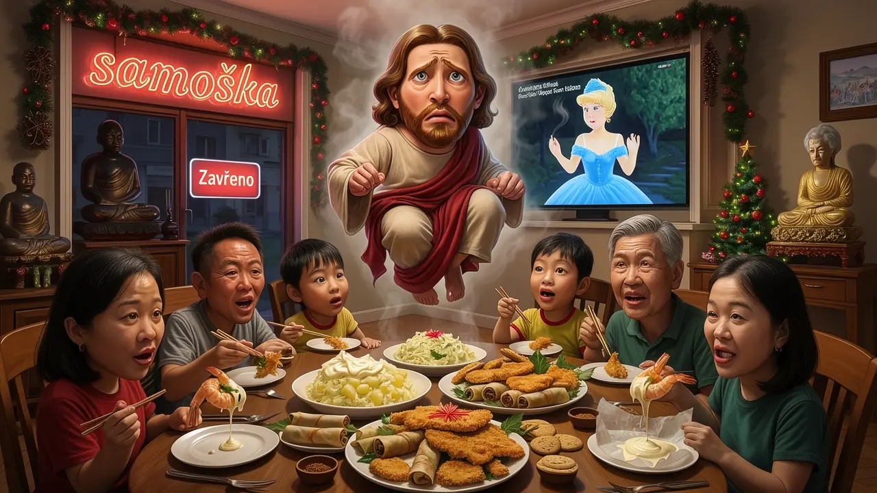 Cover art: Hůlky ve strouhance: Jak Van slaví Štědrý večer