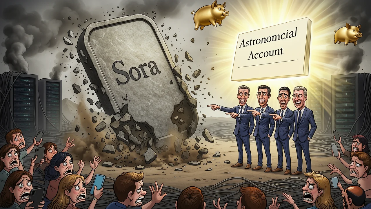 Cover art: Miliardy v prachu, Sam Altman pláče nad účtem