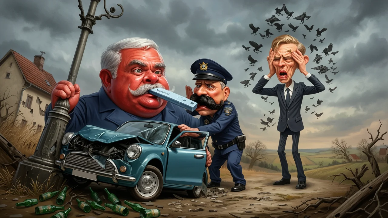 Cover art: Pan radní za volantem a velké ticho na kraji