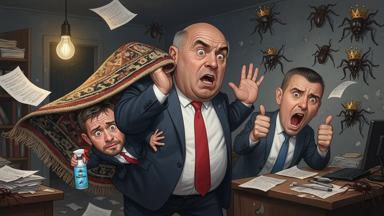 Cover art: Absurdní slova na koberci u pana Babiše