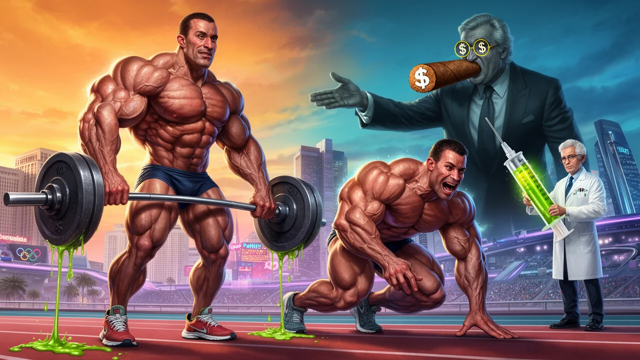 Cover art: Steroidová olympiáda za miliardu pro věčné mládí