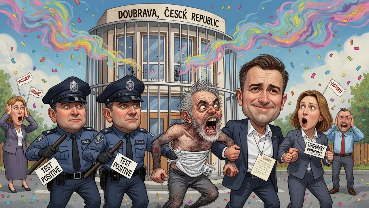 Cover art: Jak zfetovaný ředitel zbil zfetovaného školníka v Doubravě