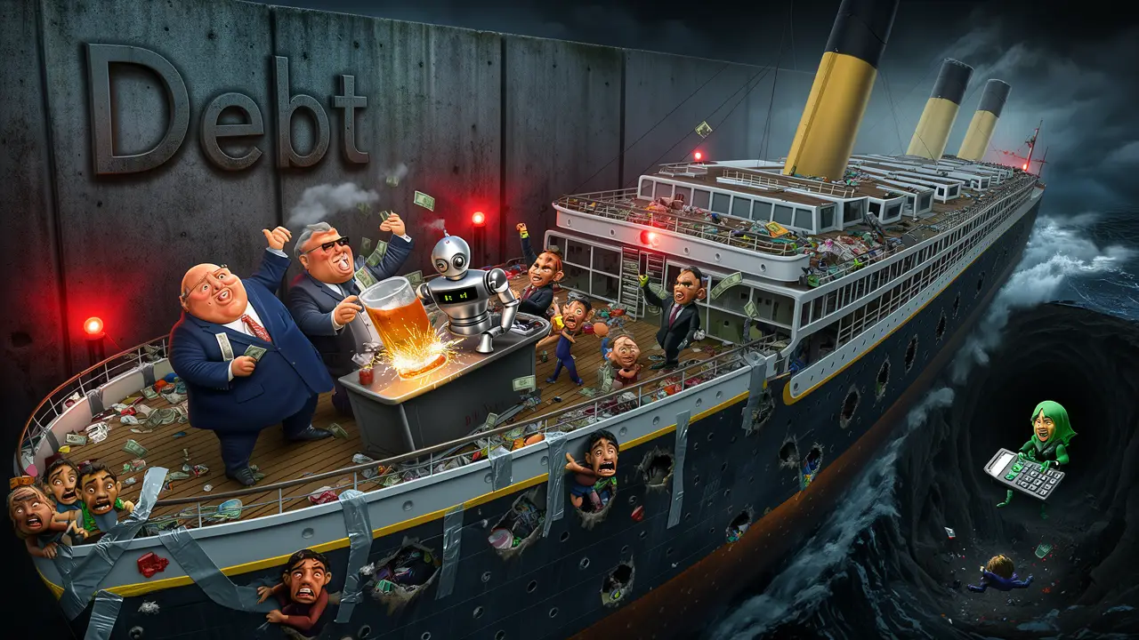 Cover art: Večírek za státní prachy, který jednou tvrdě narazí do zdi