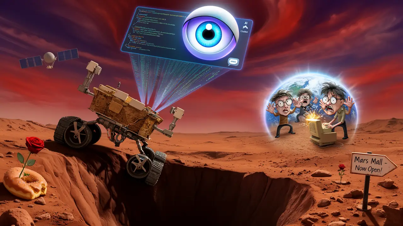 Cover art: Když chatbot dělá řidičák na rudé planetě