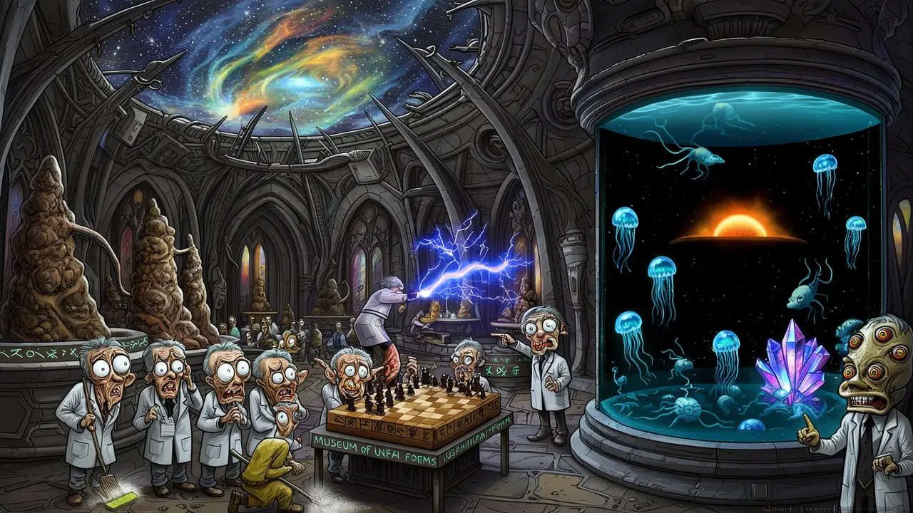 Cover art: Hledání života v nekonečné galerii vesmírných forem