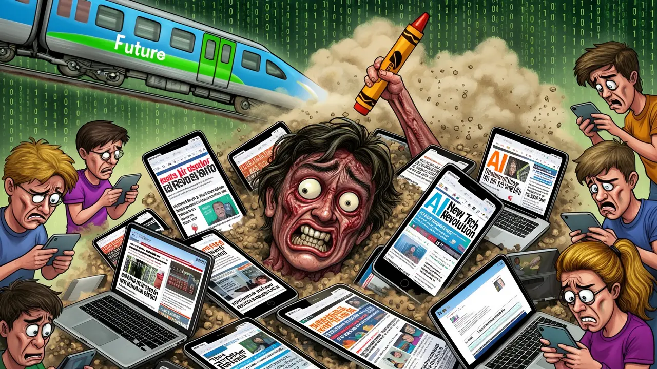 Cover art: Hledání klidu v nekonečné záplavě digitálních novinek
