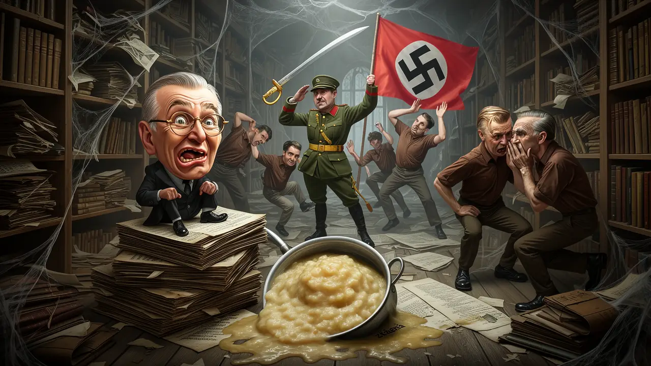 Cover art: Hnědá groteska v trikolóře