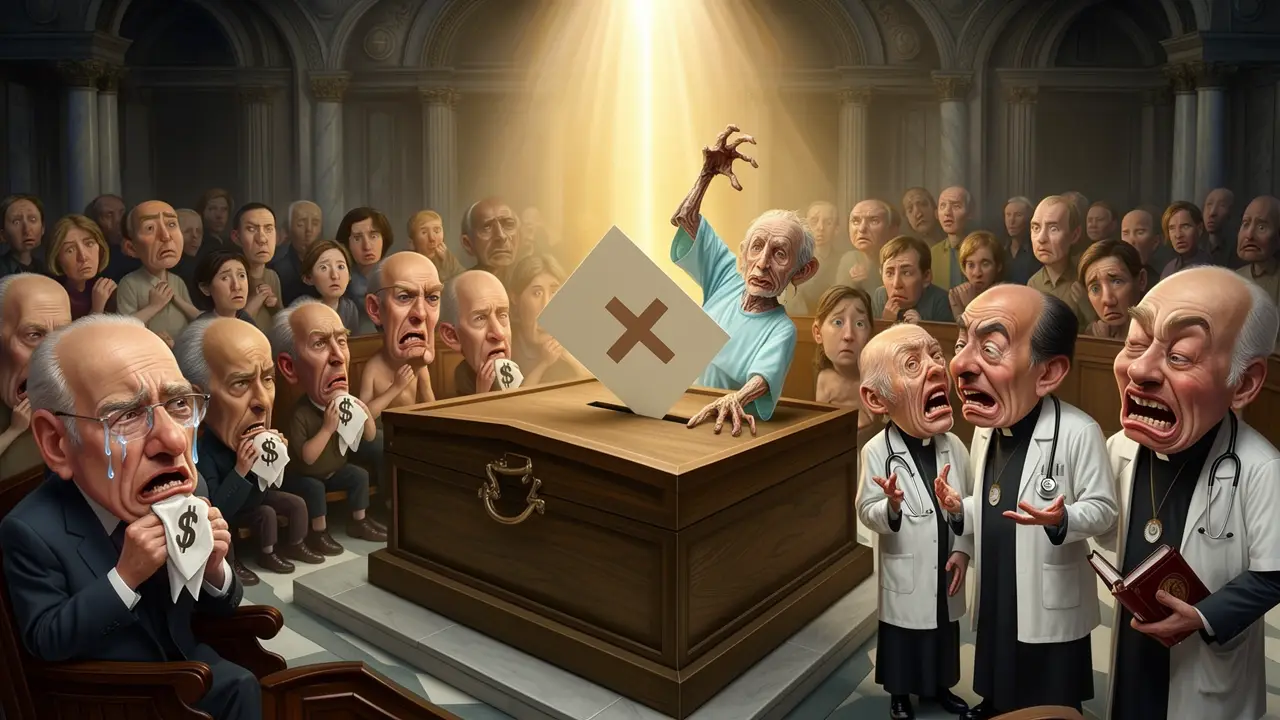 Cover art: Křížek na papíře o váze lidského života