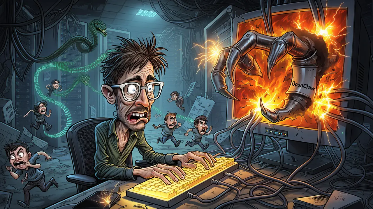Cover art: Když Peter vypustil OpenClaw a internet spadl