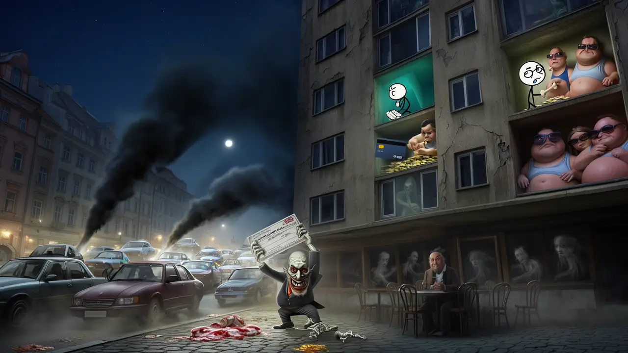 Cover art: Miliony za hluk a výhled na popelnice