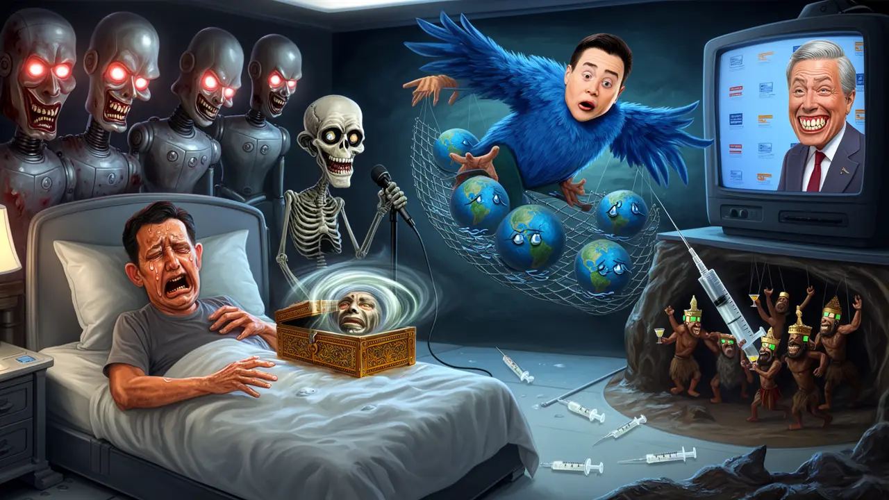 Cover art: Poslední podcast před potopou aneb Digitální bůh a opičí ledviny