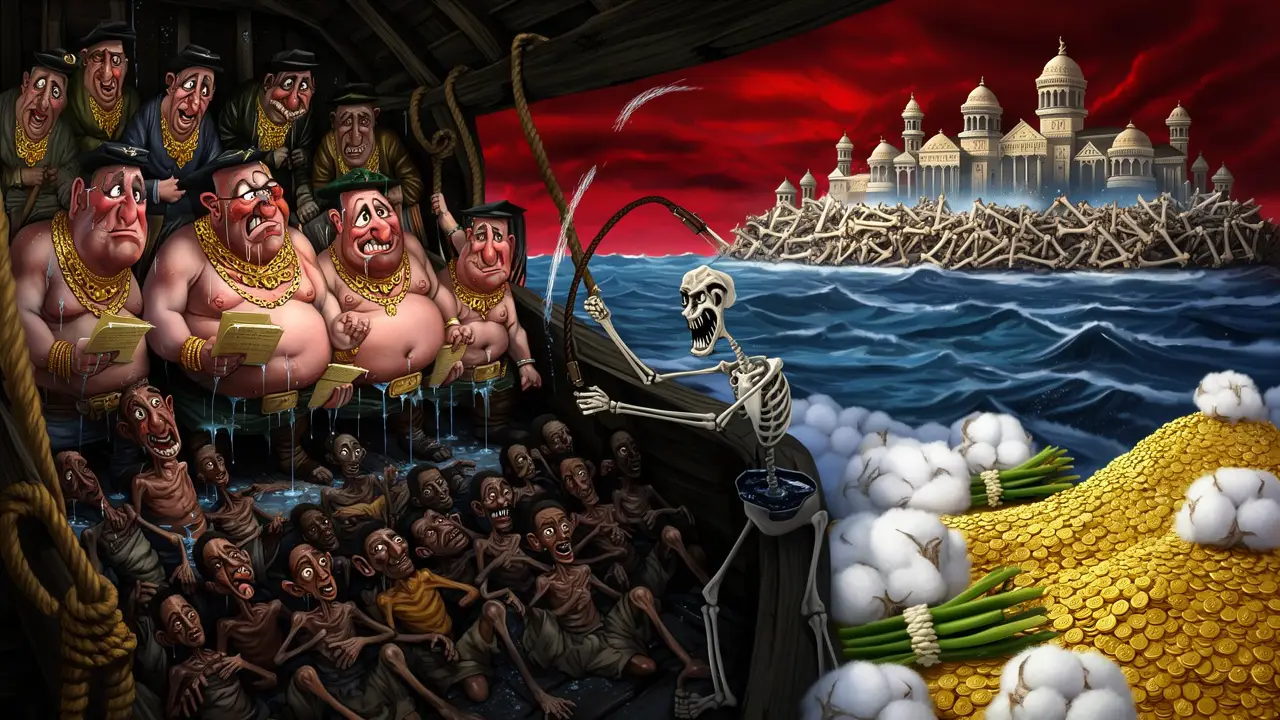 Cover art: Temná stínohra dějin psaná krví a zlatem