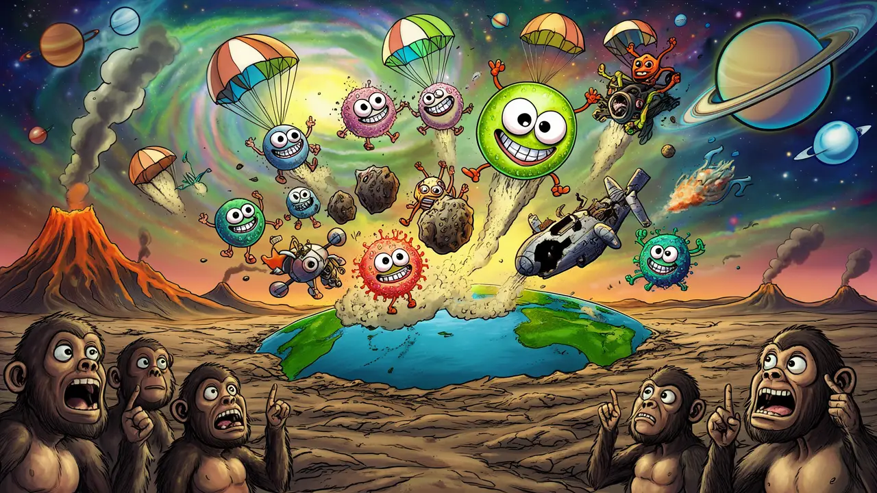 Cover art: Teorie o tom že život přišel z chladných hvězd